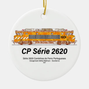 CP Serie 2620 Elektrische Lokomotive. Nez-Casse Lo Keramik Ornament