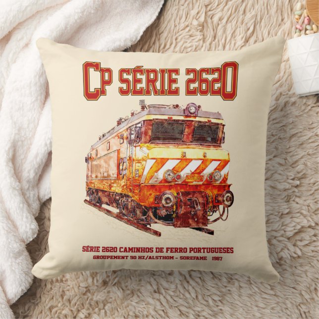 CP Serie 2620 Elektrische Lokomotive. Nez-Casse Lo Kissen (Decke)