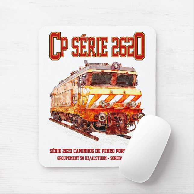 CP Serie 2620 Elektrische Lokomotive. Nez-Casse Lo Mousepad (Mit Mouse)