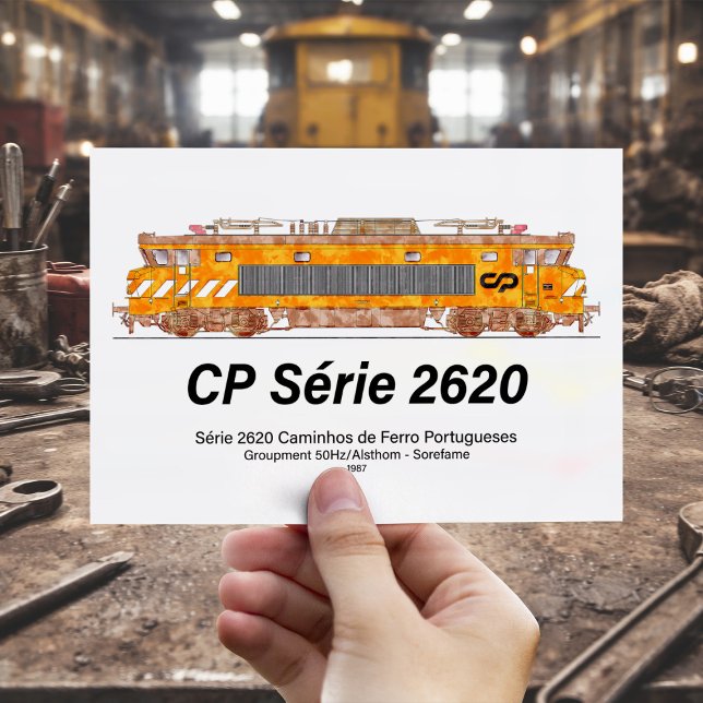 CP Serie 2620 Elektrische Lokomotive. Nez-Casse Lo Postkarte (CP Serie 2620 Electric Locomotive. Nez-Casse Locomotive. Postcard)