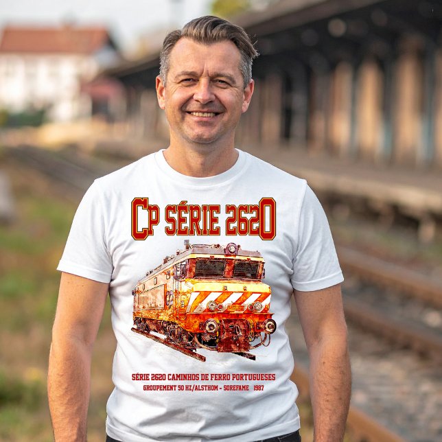 CP Serie 2620 Elektrische Lokomotive. Nez-Casse Lo T-Shirt (CP Serie 2620 Electric Locomotive. Nez-Casse Train. Mens Basic T-Shirt)