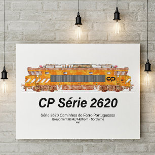 CP Serie 2620 Elektrolokomotive. Nez-Casse Loko Poster