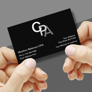 CPA Accountant Monogram Style Visitenkarte