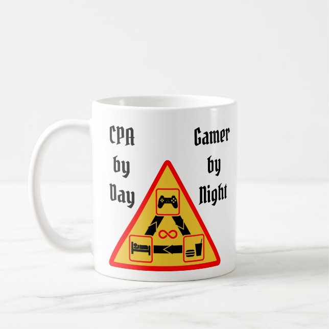 CPA by Day, Gamer by Night Kaffeetasse (Links)
