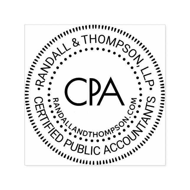 CPA Cert Public Accountant Company Name URL #51 Permastempel (Design)