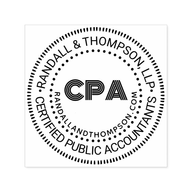 CPA Cert Public Accountant Firma Name URL #2 Permastempel (Design)