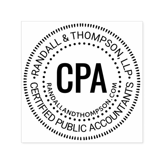 CPA Cert Public Accountant Firma Name URL #2R Permastempel (Design)