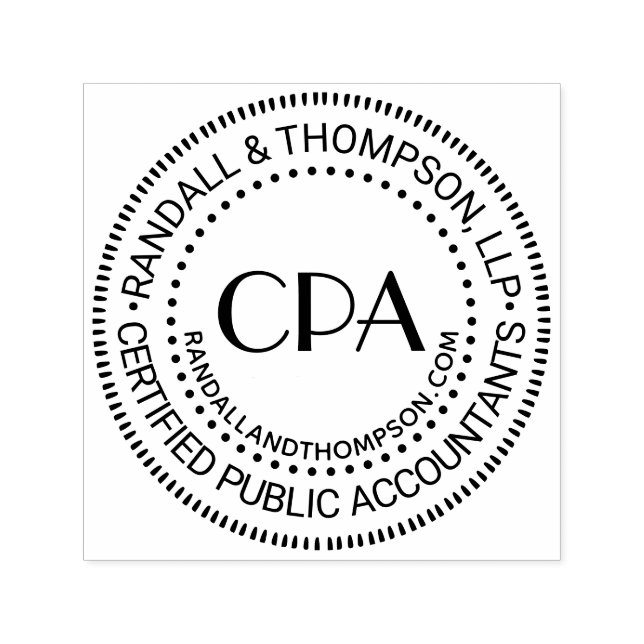 CPA Cert Public Accountant Firma Name URL #6 Permastempel (Design)