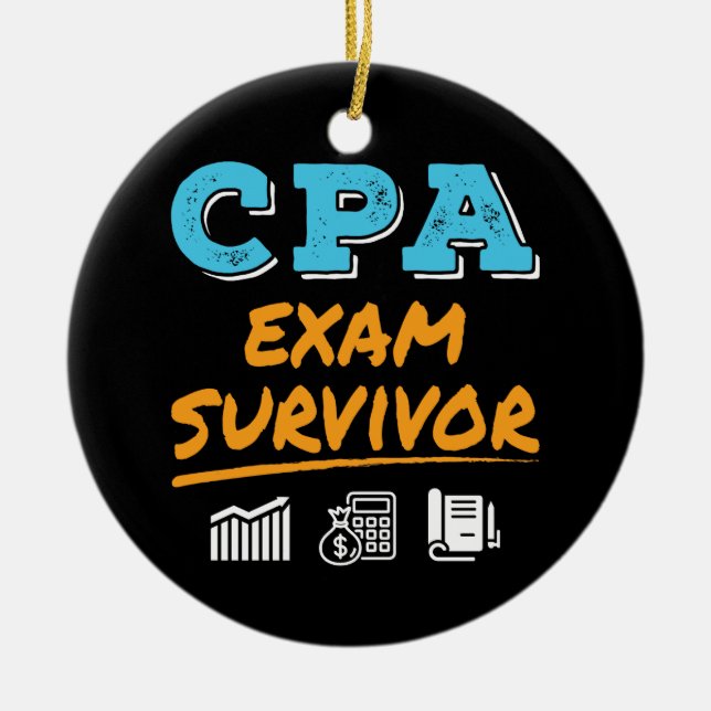 CPA Exam Survivor Keramik Ornament (Vorne)
