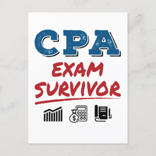 CPA Exam Survivor Postkarte