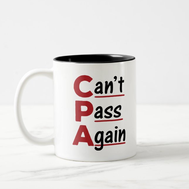 CPA kann nicht noch einmal die Funny Accountant Ac Zweifarbige Tasse (Links)