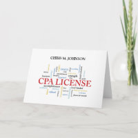 CPA Lizenz-Name-Glückwünsche in den Wörtern