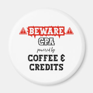 CPA mit Kaffee- und Credits Funny Accountant Magnet