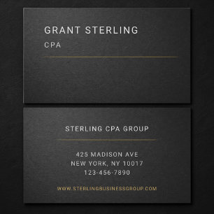 CPA Schwarze Professionelle  Visitenkarte