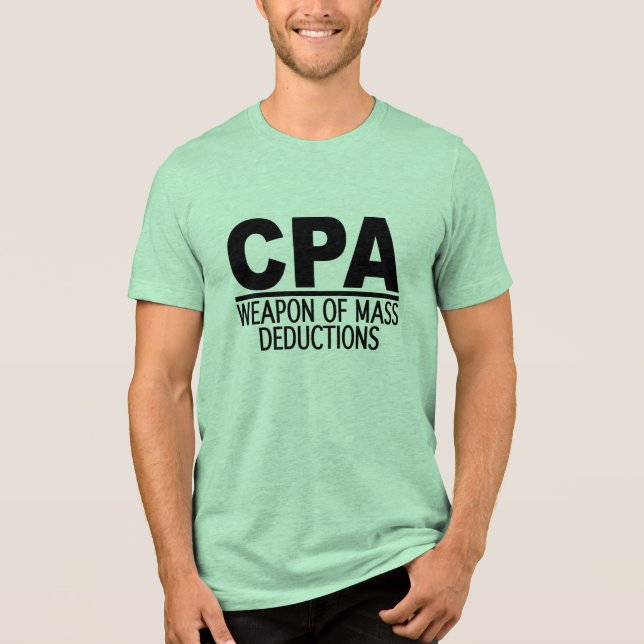 CPA-Shirt - wählen Sie Stil & Farbe Tri-Blend Shirt (Vorderseite)