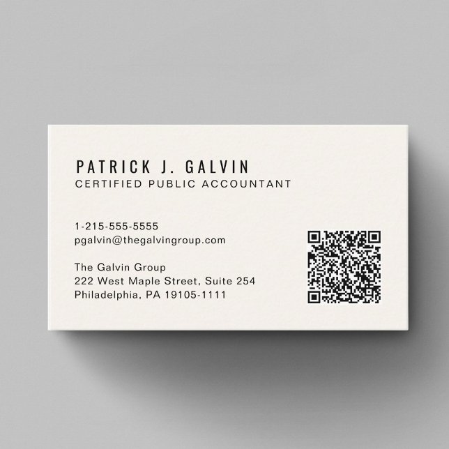 CPA-Steuerberater-QR-Code Visitenkarte (CPA Tax Accountant QR Code Business Card)