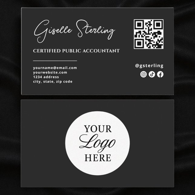 CPA-Steuerberater-Vorbereiter QR-Code-Skript Visitenkarte (Von Creator hochgeladen)