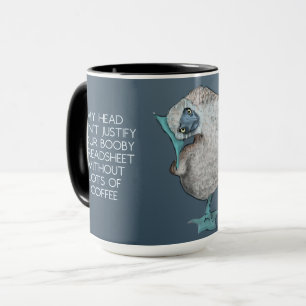CPA Tasse mit blaufüßigtem Vogel