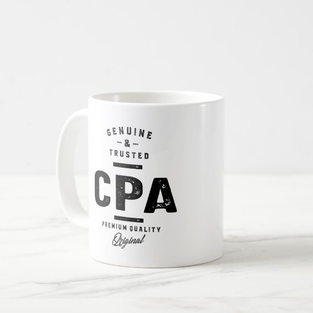 CPA Work Job Title Gift Kaffeetasse (Vorderseite Links)