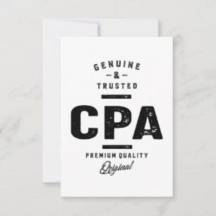 CPA Work Job Title Gift RSVP Karte