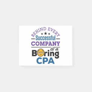 CPA zertifizierte Public Accountant Boring CPA Post-it Klebezettel