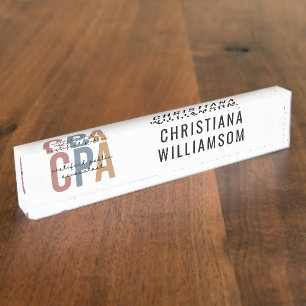 CPA zertifizierter öffentlicher Wirtschaftsprüfer Namensplakette