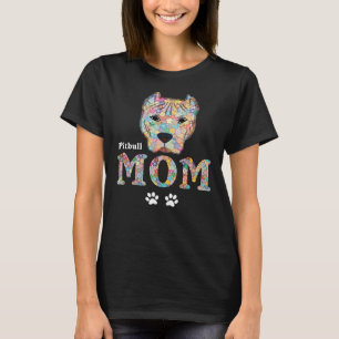 Cpitbulle Mama Hund Pit Bull Mutter Blume Rose Hau T-Shirt
