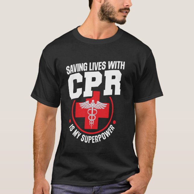 CPR Atembarriere Pocket Maske CPR Maniküre CPR T-Shirt (Vorderseite)