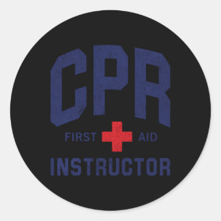 CPR Erste Hilfe Aed Instructor Runder Aufkleber