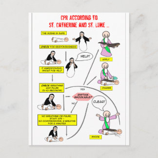 CPR Nach St. Catherine und St. Luke Postkarte