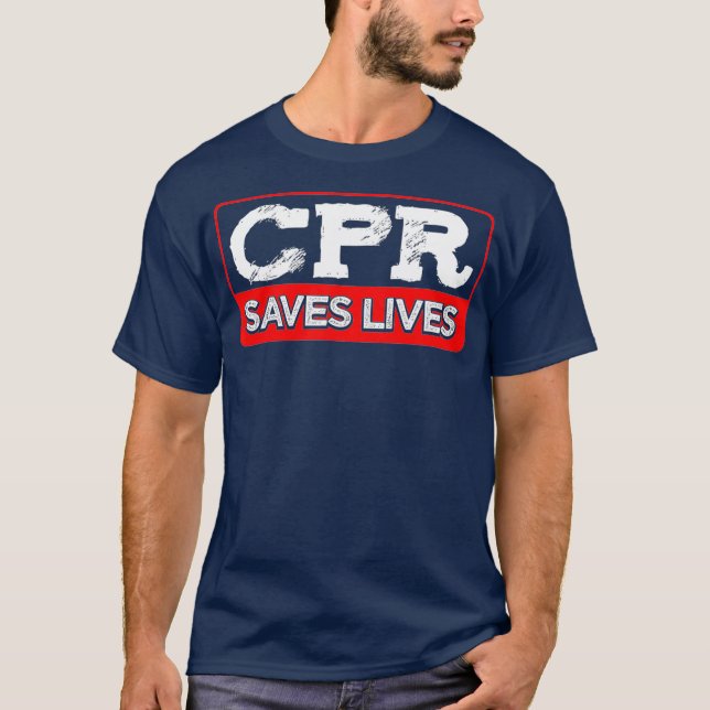CPR Rette paramedizinische Rettungsdienste EMS T-Shirt (Vorderseite)