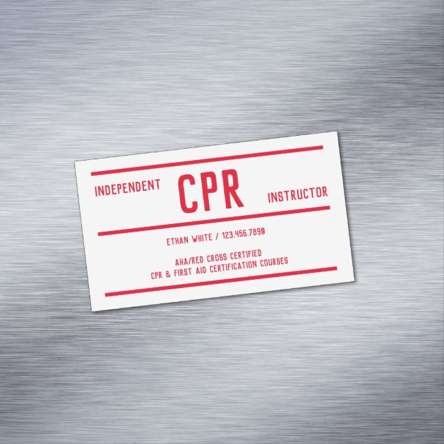 CPR-Schulungsleiter Magnetische Visitenkarte (Beispiel)