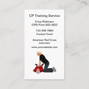CPR Training Class Instructor Visitenkarte