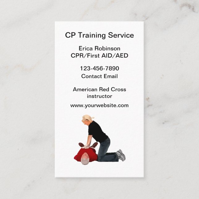 CPR Training Class Instructor Visitenkarte (Vorderseite)