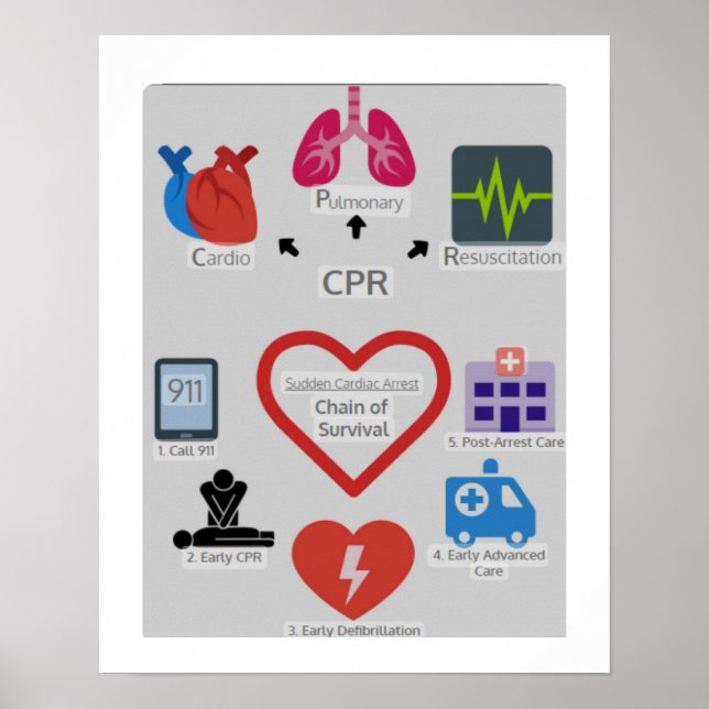 CPR-ÜBERLEBENSKETTE POSTER (Vorne)