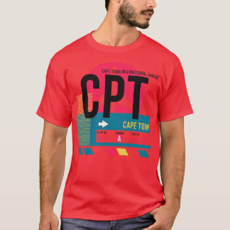 CPT Airport Code Gepäckmarke in Kapstadt T-Shirt