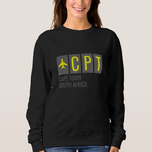 Cpt CapTown South Africa Airport Code Sweatshirt (Vorderseite)
