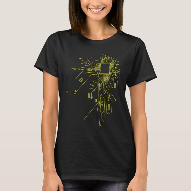 CPU-Technologie-Nerd-Computerchip- Informativer Pr T-Shirt (Vorderseite)