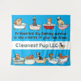 CPup Blue Tapestry Wandteppich