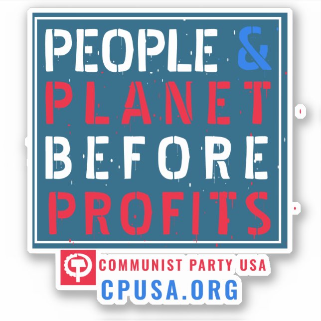 CPUSA BLUE COLLAR AUFKLEBER (Vorderseite)