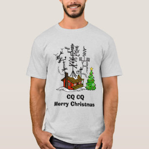 CQ CQ Frohe Weihnachts-Ham Radio T - Shirt