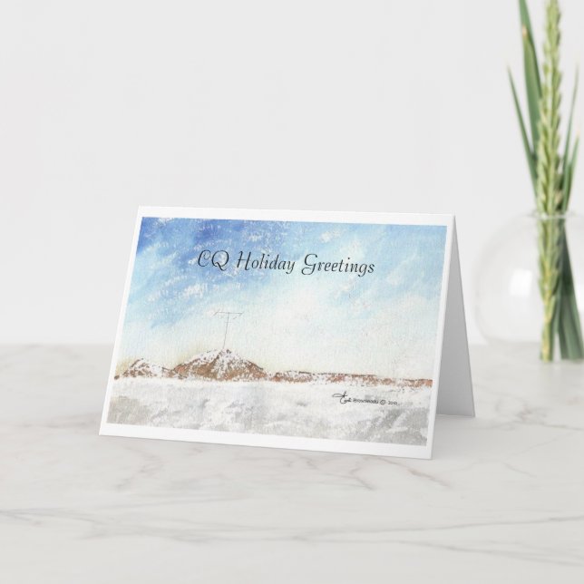 CQ Weihnachtskarte mit Verse Feiertagskarte (Vorderseite)