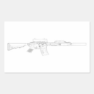 CQBR MK18 Mod 0 Rechteck-Aufkleber Rechteckiger Aufkleber