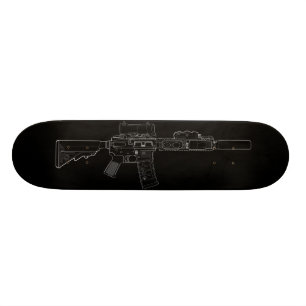 CQBR MK18 Mod 0 schwarzer Skateboard