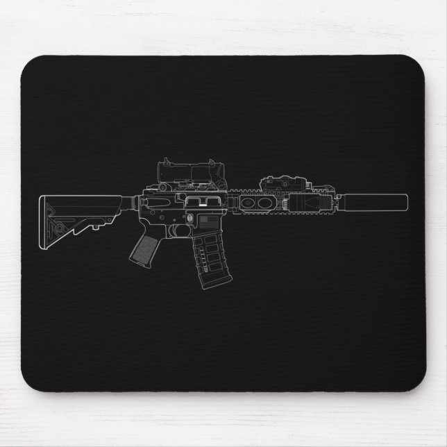 CQBR MK18 Mod 0 schwarzes Mousepad (Vorne)