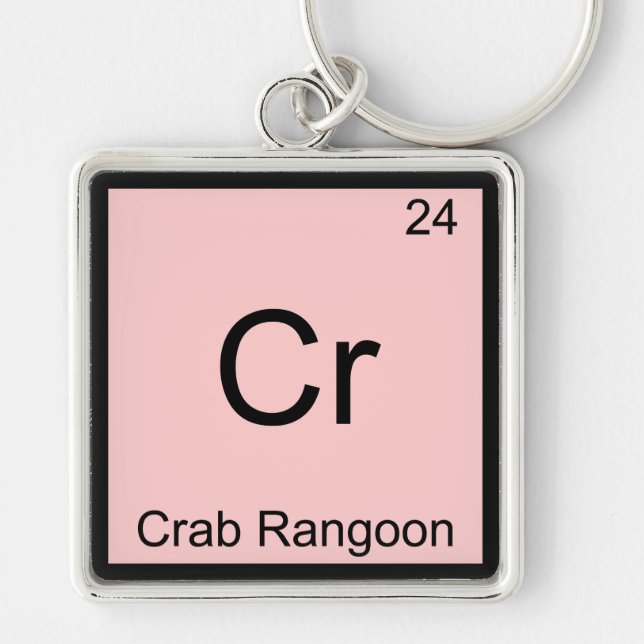Cr - Crab Rangoon Funny Chemistry Element Symbol Schlüsselanhänger (Vorne)