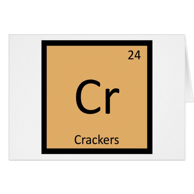 Cr - Crackers Chemistry Periodic Table Symbol (Vorderseite (Horizontal))