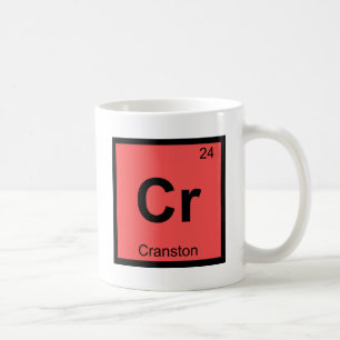 Cr - Cranston Rhode Island Chemie-Stadt-Symbol Tasse