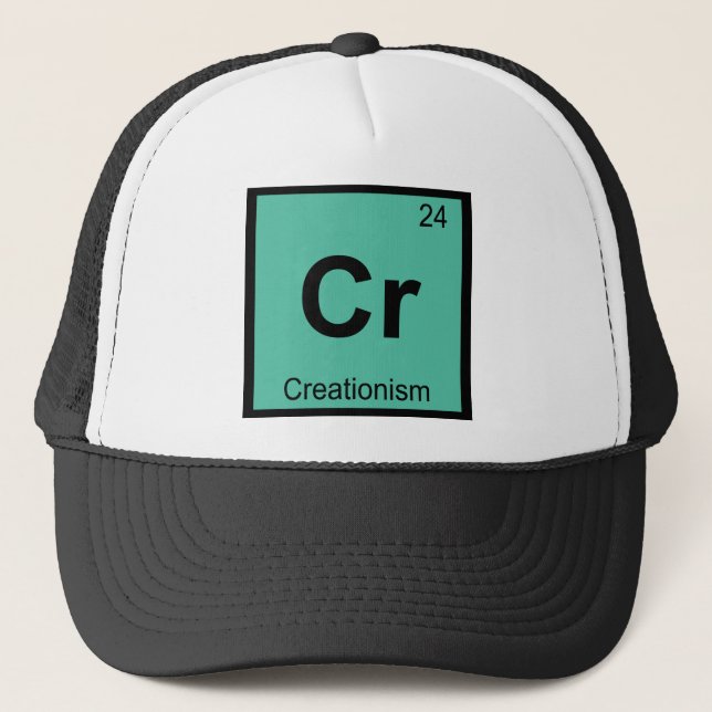 Cr - Creationismus Philosophie Chemie Symbol Truckerkappe (Vorderseite)
