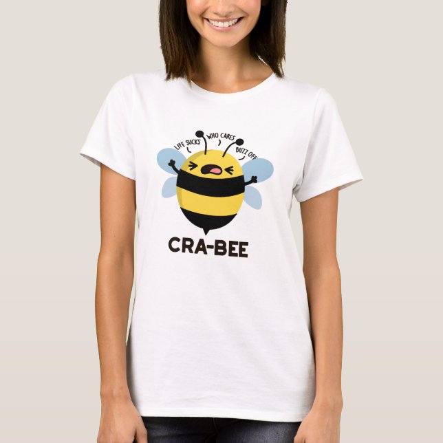 Cra-bee Funny Crabby Bee Pun T-Shirt (Vorderseite)